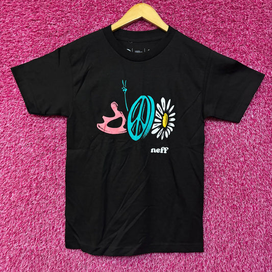 Neff Peace Sign Graphic Design T-Shirt Small