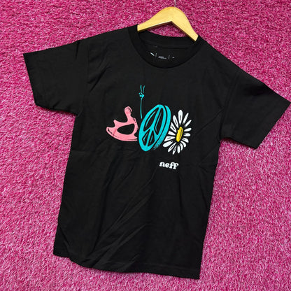 Neff Peace Sign Graphic Design T-Shirt Small