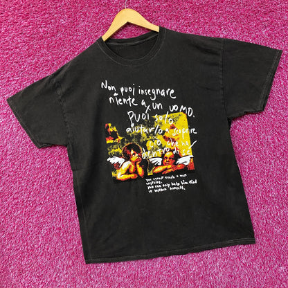 Angel Cherubs Painting Mineral Wash T-Shirt XL