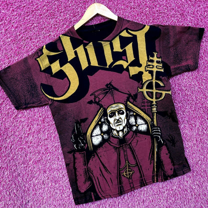 Ghost Papa Emeritus II Goth Metal All Front Tee XS