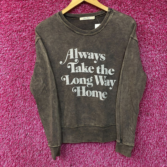 Junk Food Always Take the Long Way Home Sweatshirt XS