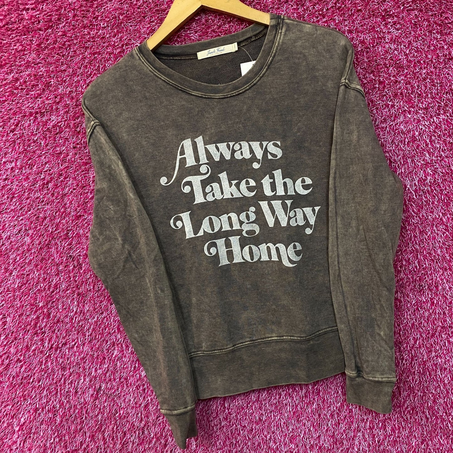 Junk Food Always Take the Long Way Home Sweatshirt XS