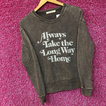 Junk Food Always Take the Long Way Home Sweatshirt XS