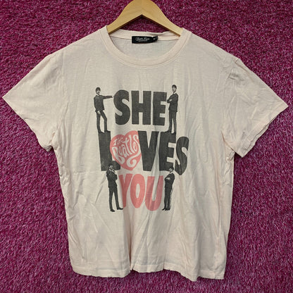 Junk Food The Beatles She Loves You Women's Vintage Style Tee Large