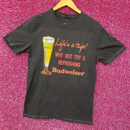 Junk Food Budweiser Life's a Trip Vintage Style Graphic T-Shirt Small