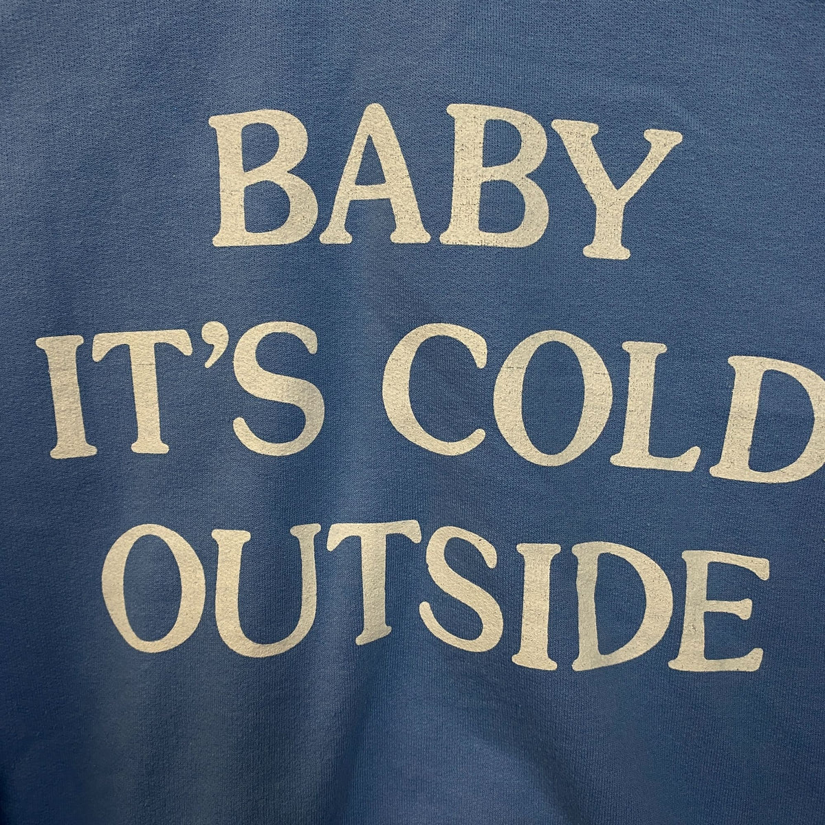 Junk Food "Baby It's Cold Outside" Cropped Crewneck Sweatshirt Small