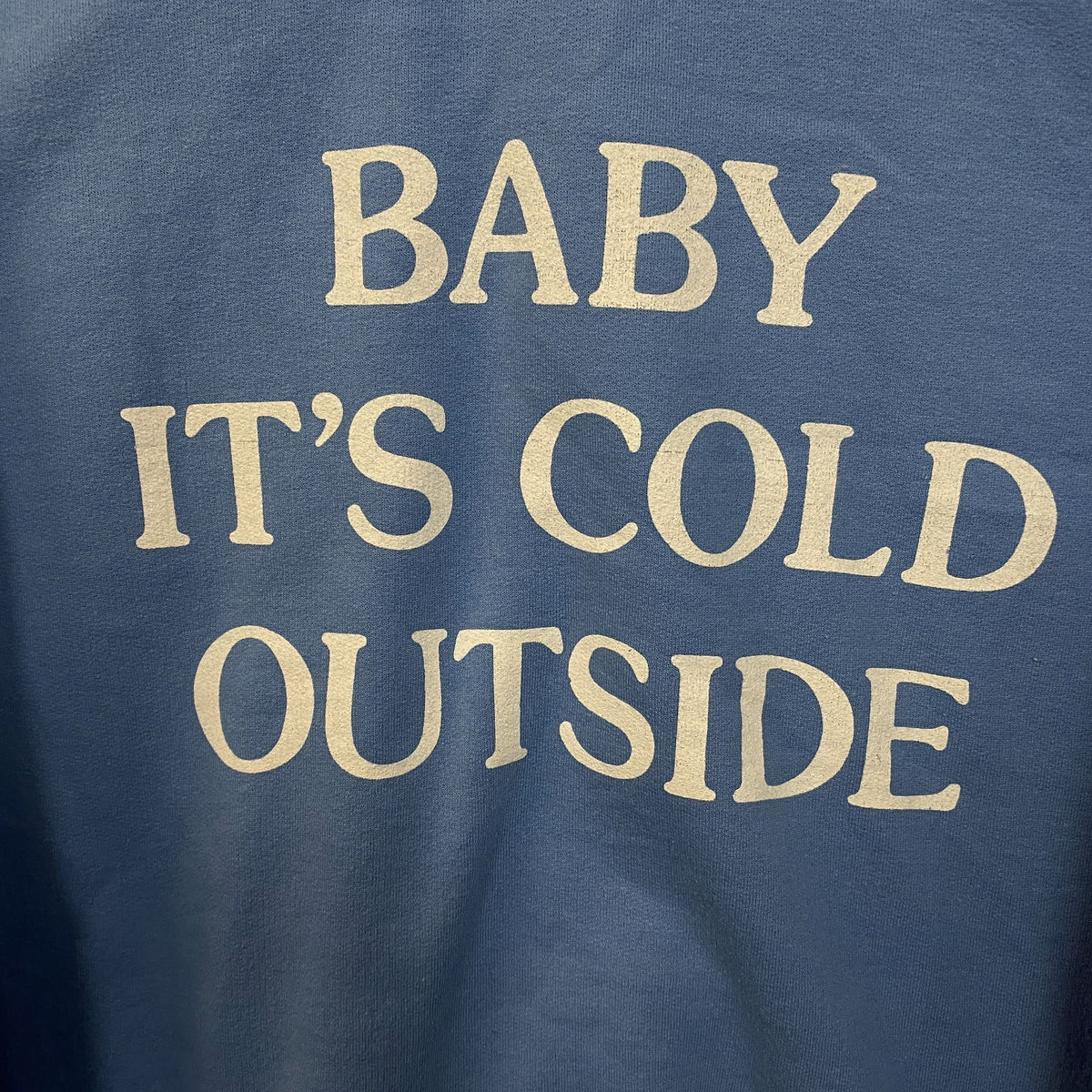 Junk Food "Baby It's Cold Outside" Cropped Crewneck Sweatshirt Small