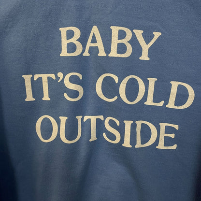 Junk Food "Baby It's Cold Outside" Cropped Crewneck Sweatshirt Small