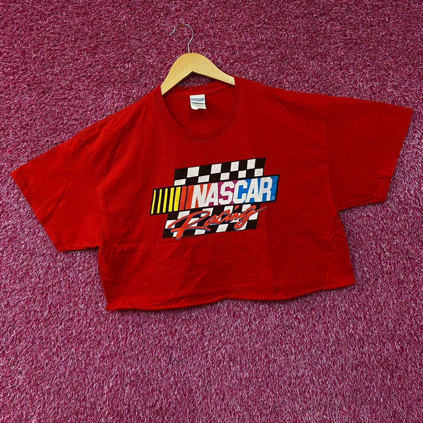 Junk Food Clothing NASCAR Racing Flea Market Crop Tee Large