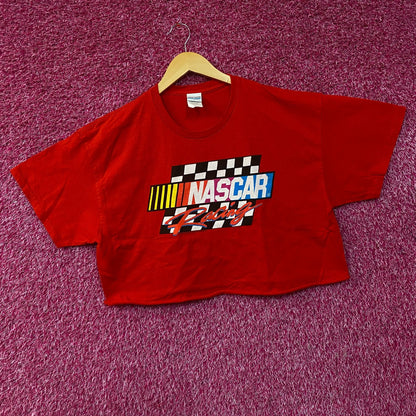 Junk Food Clothing NASCAR Racing Flea Market Crop Tee Large