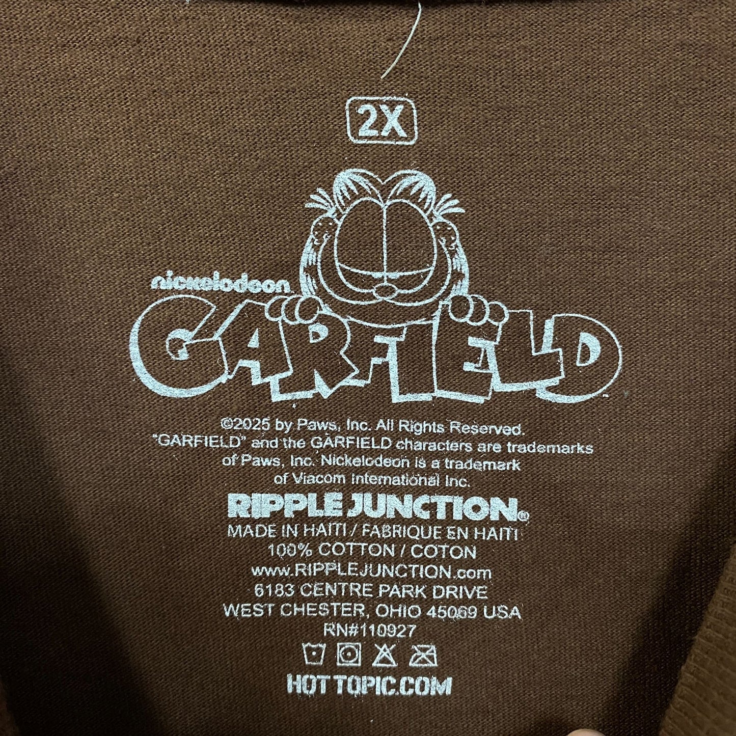 Nickelodeon Garfield Teddy Bear Tattoo T-Shirt 2XL