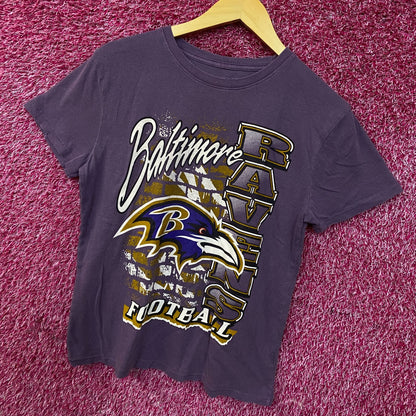 Junk Food Clothing Women's NFL Baltimore Ravens Brick Retro Tee XS