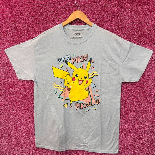 Ash Ketchum's Pikachu Pika Pika Party Pokémon Anime Tee L