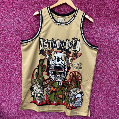 Brand X Travis Scott Astroworld Wish You Were Here Basketball Jersey XL