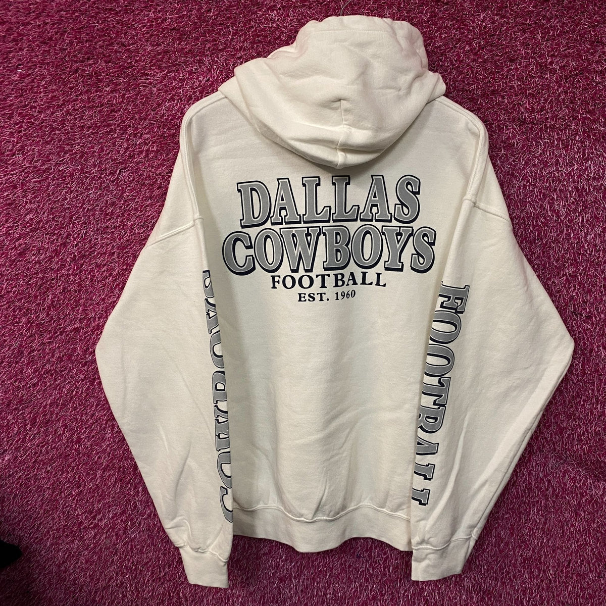 Junk Food Clothing Dallas Cowboys  WHite Hoodie size Large