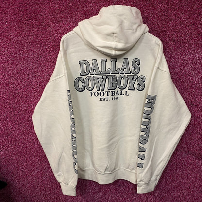 Junk Food Clothing Dallas Cowboys  WHite Hoodie size Large
