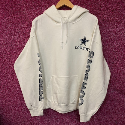 Junk Food Clothing Dallas Cowboys  WHite Hoodie size Large