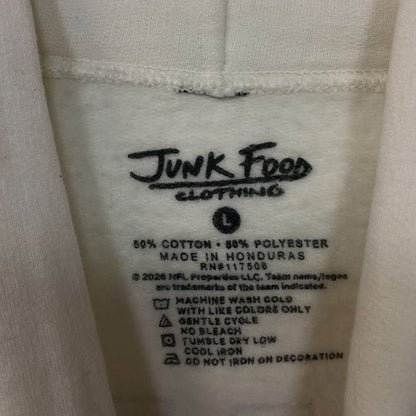 Junk Food Clothing Dallas Cowboys  WHite Hoodie size Large