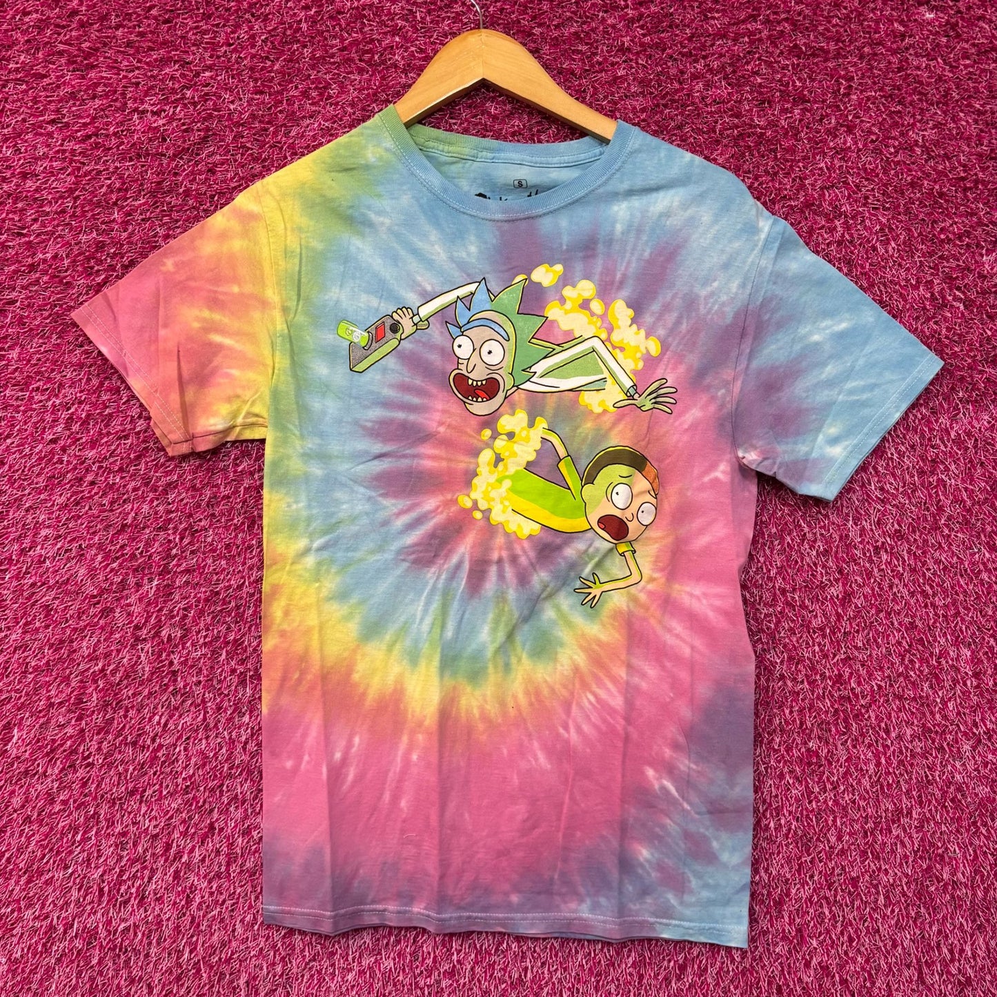 Rick and Morty Portal Tie Dye  T-Shirt Small