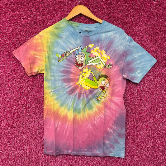 Rick and Morty Portal Tie Dye  T-Shirt Small