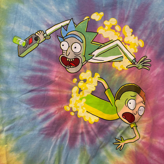 Rick and Morty Portal Tie Dye  T-Shirt Small