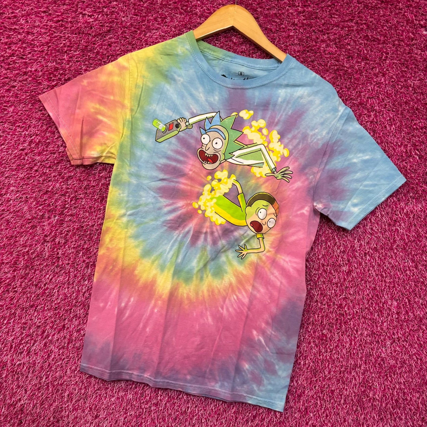 Rick and Morty Portal Tie Dye  T-Shirt Small