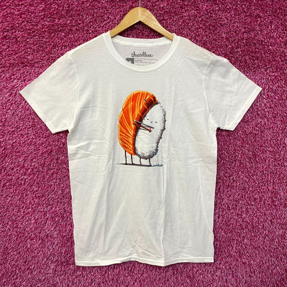 Hugging sushi white Tshirt size medium