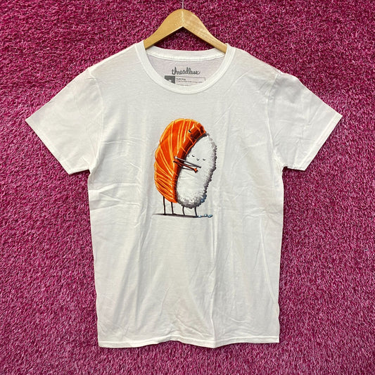 Hugging sushi white Tshirt size medium