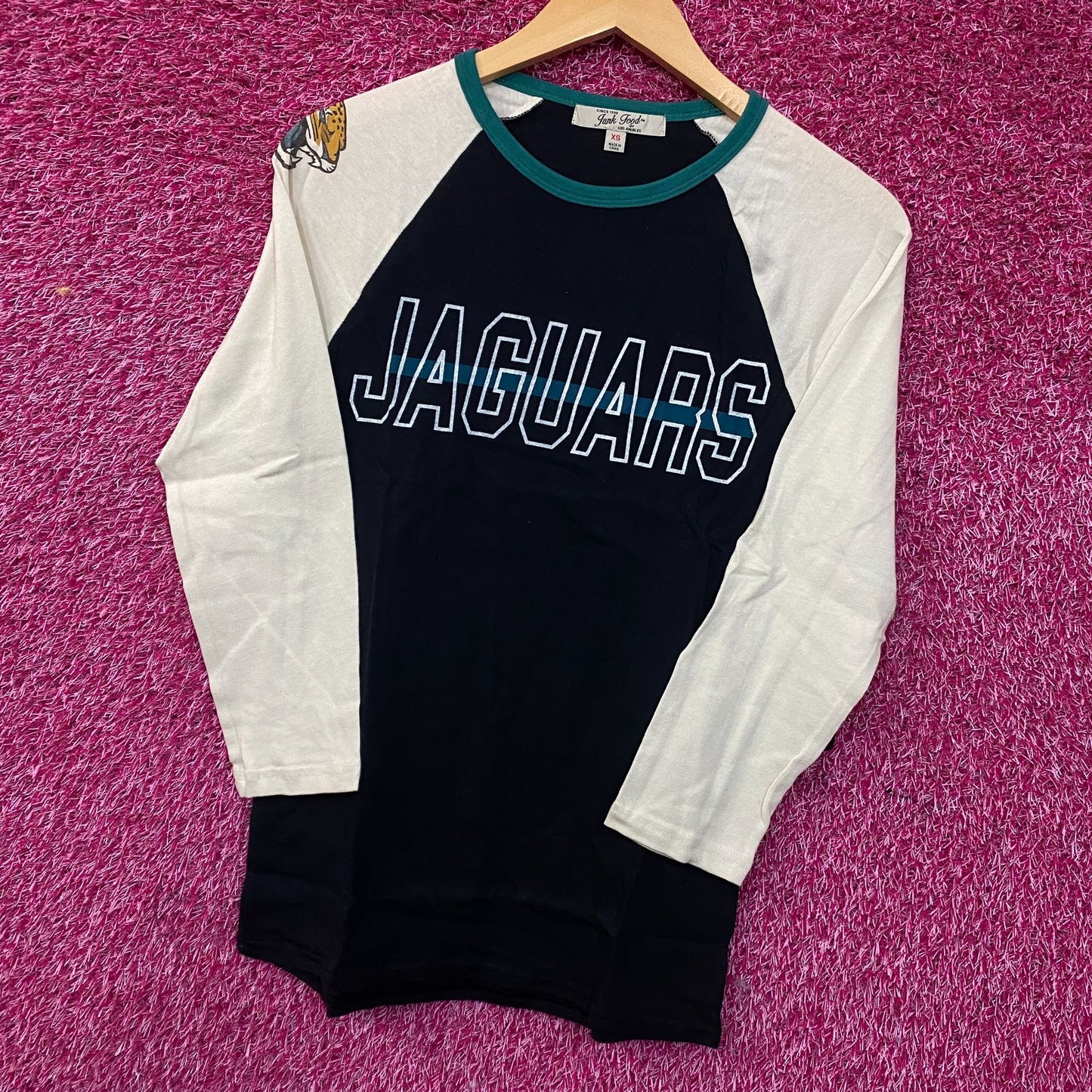 Junk Food NFL Jacksonville Jaguars 3/4 Long Sleeve Raglan T-Shirt XS