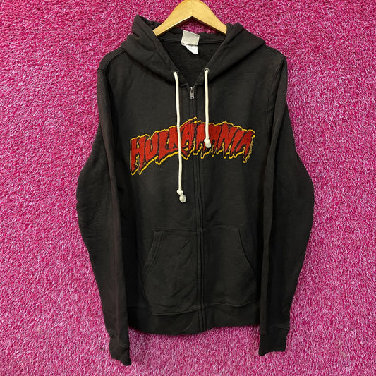 WWE Hulk Hogan Hulkmania Logo Poster Zip-Up Hoodie Large