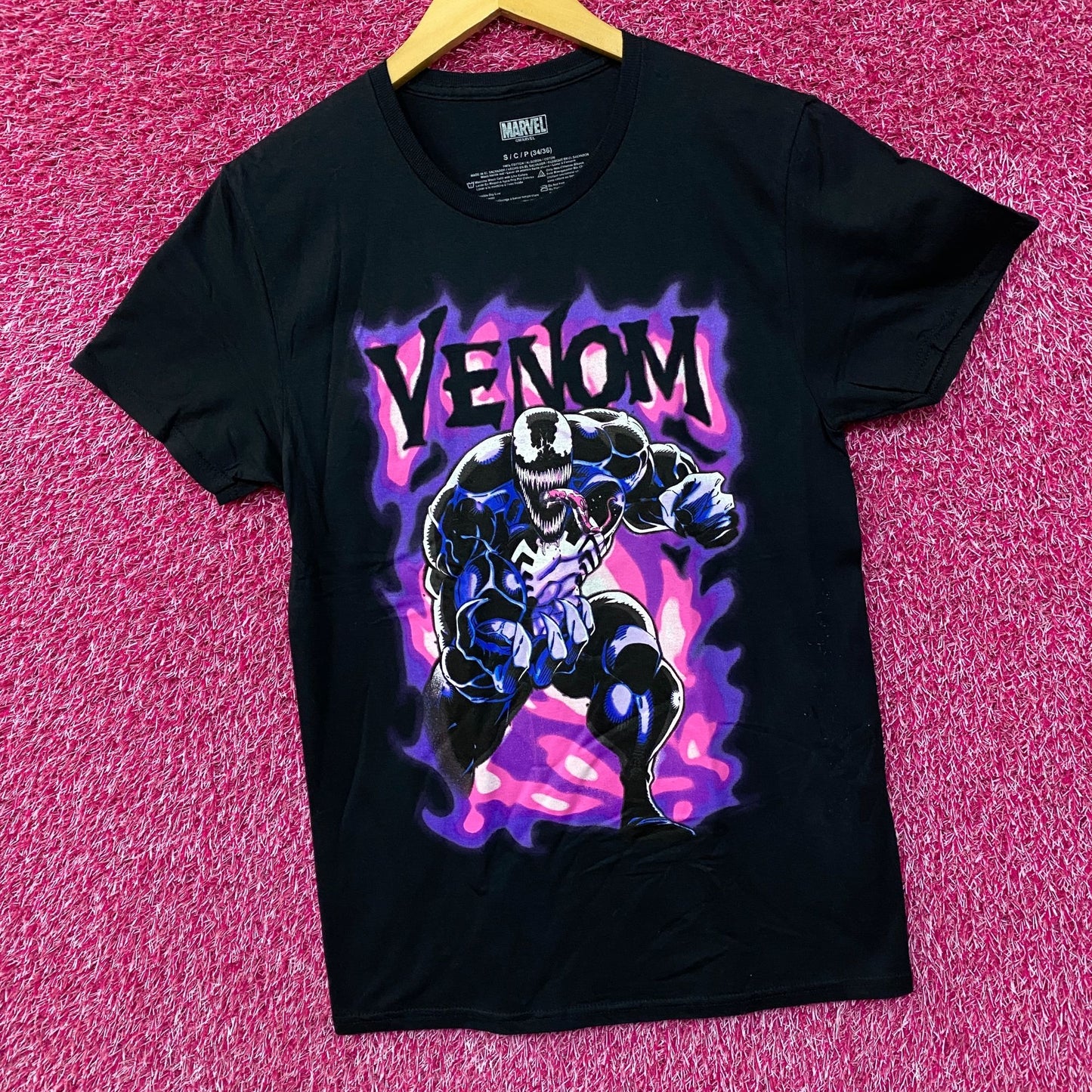 Venom Spiderman Villain Purple Haze Marvel Comics Tee Small