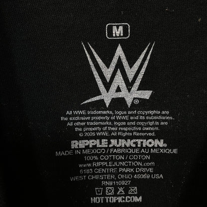 WWE LA Knight WrestleMania Card Graphic T-Shirt Medium