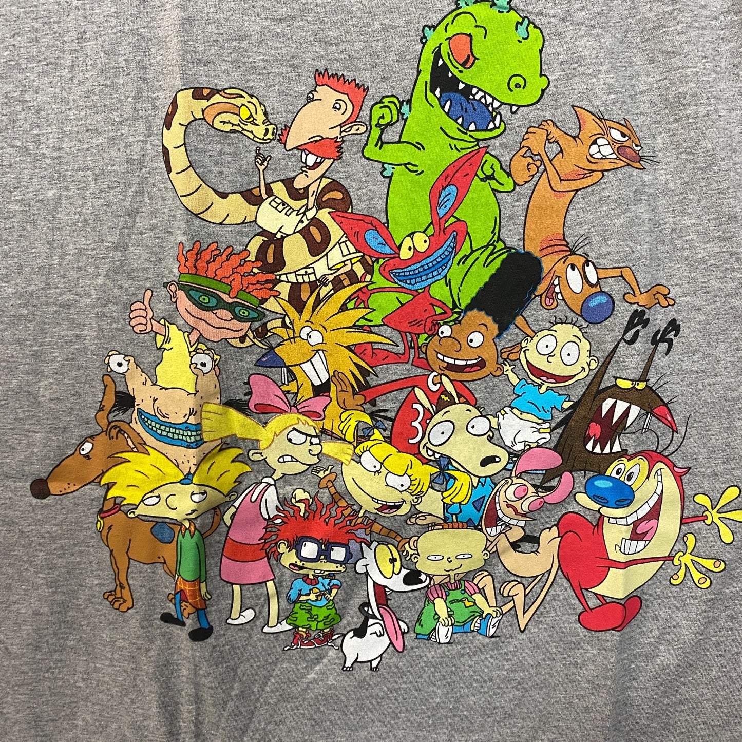 Nickelodeon 90's Cartoon Characters Mash Up T-Shirt 2XL