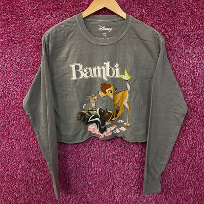 Disney Bambi Cropped Long-Sleeve Graphic Tee Small