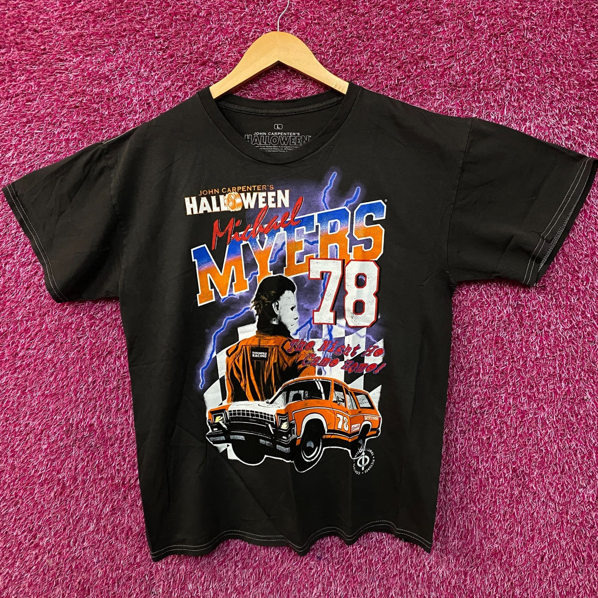 John Carpenter's Halloween Michael Myers Racing 78 T-Shirt Large