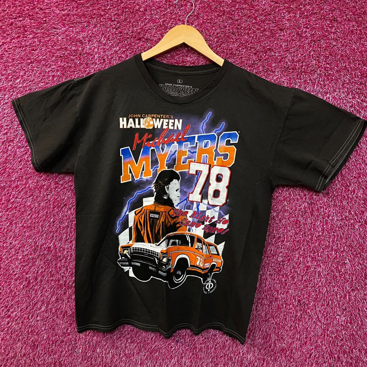 John Carpenter's Halloween Michael Myers Racing 78 T-Shirt Large
