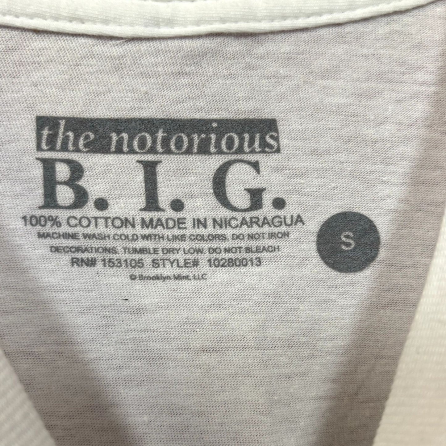 The Notorious BIG Bad Boy Club Poster Hip Hop Tee S