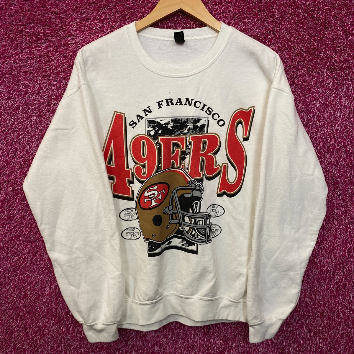 Junk Food Clothing San Francisco 49ers Conversion Flea Market Crew Fleece Medium