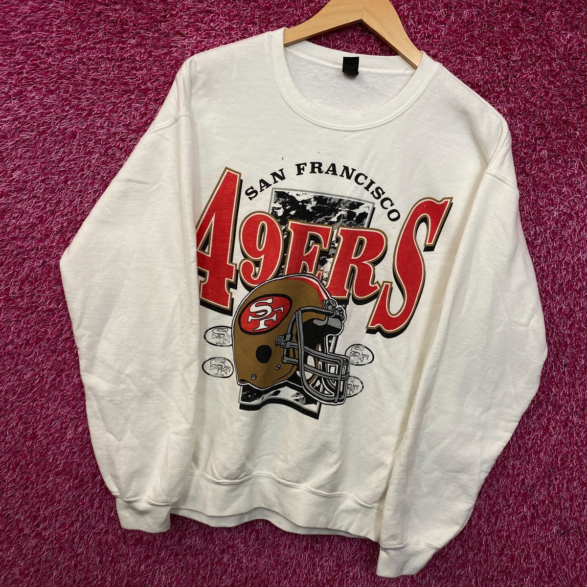 Junk Food Clothing San Francisco 49ers Conversion Flea Market Crew Fleece Medium