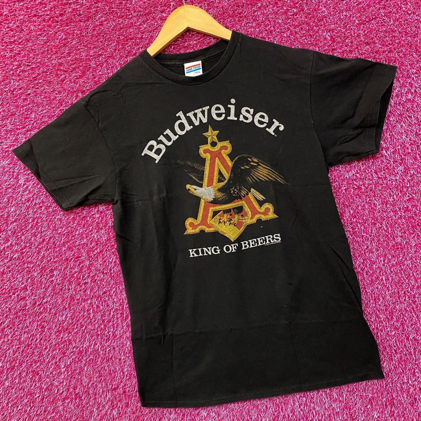 Budweiser King Of Beer American Bald Eagle Logo T-Shirt Small