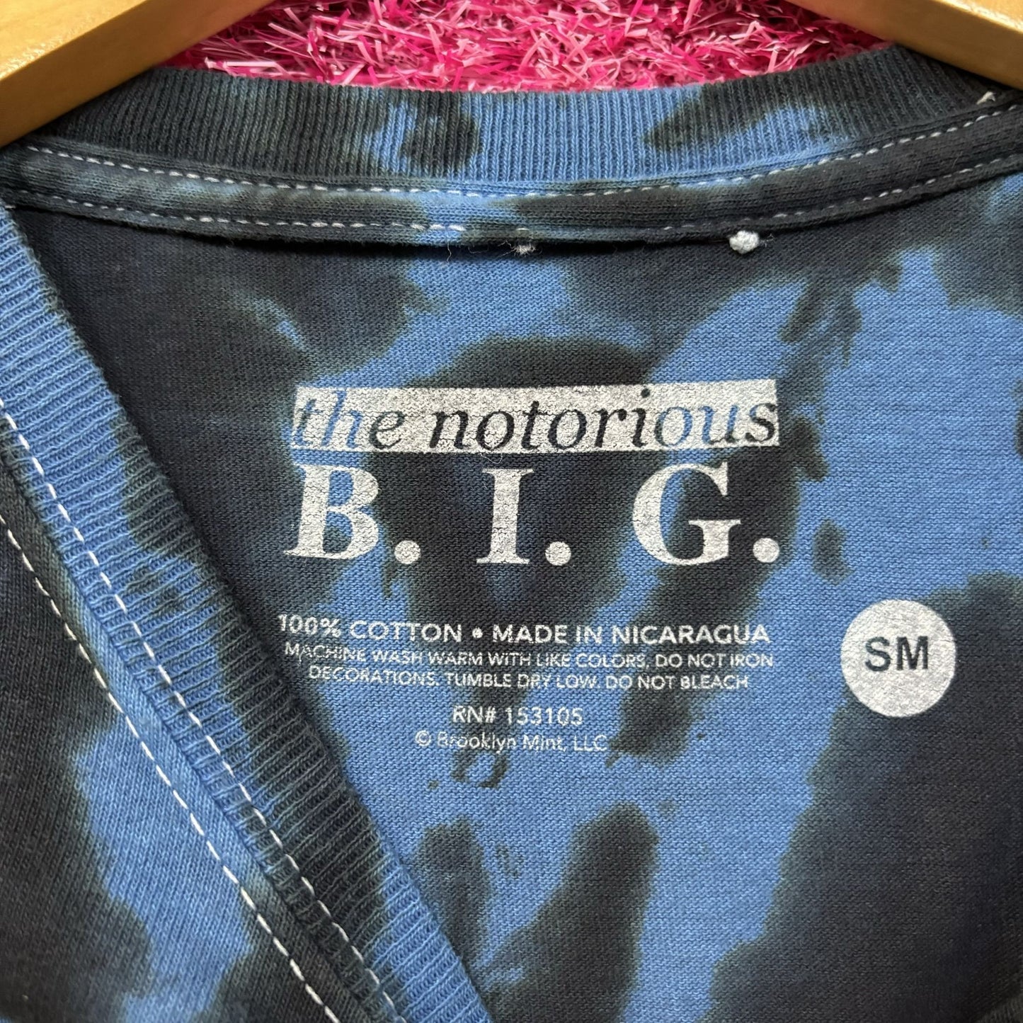 Biggie Smalls King of New York tiedye Rap Tee size small