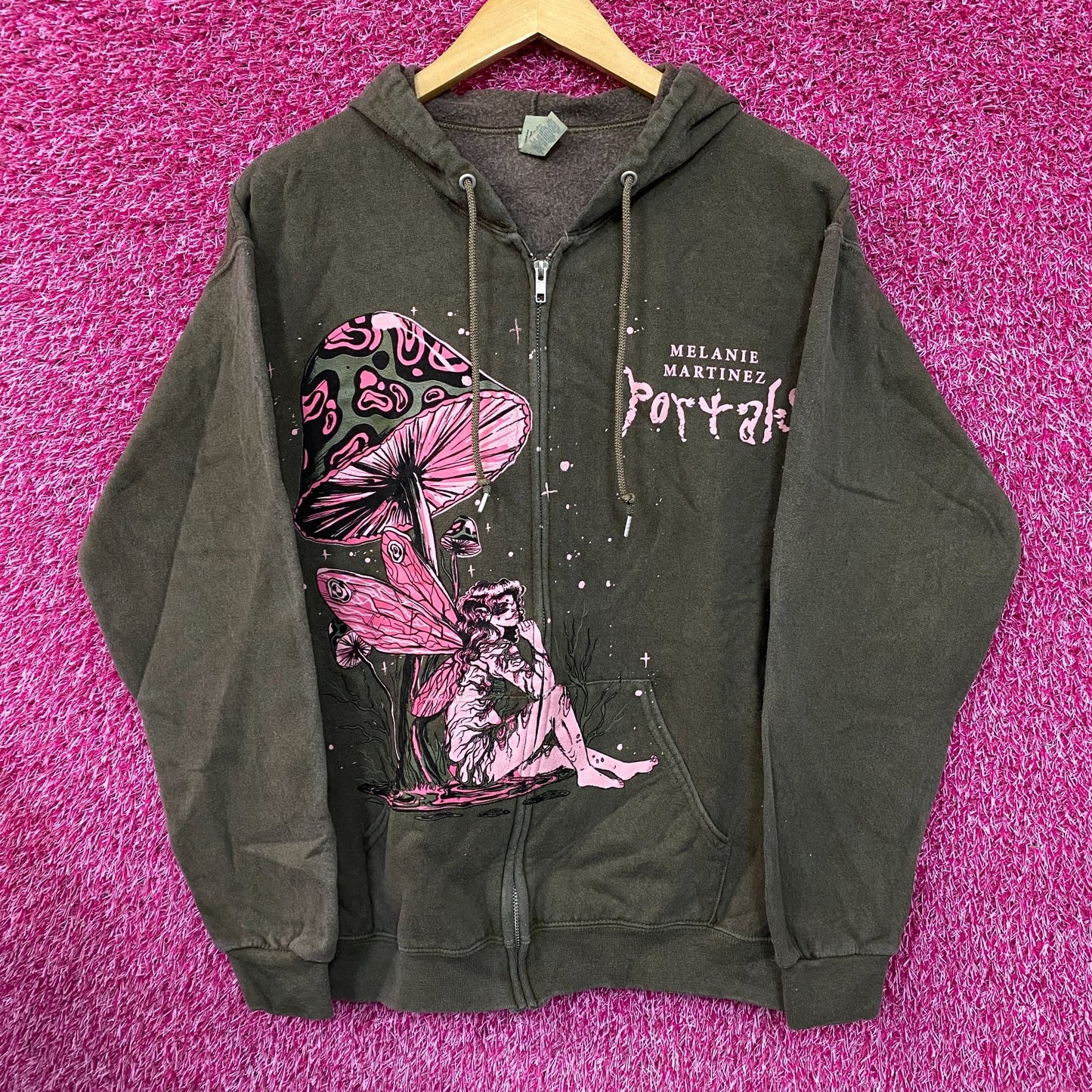 Melanie Martinez Portals Mushroom Fairie Hoodie Zip Up Size Medium