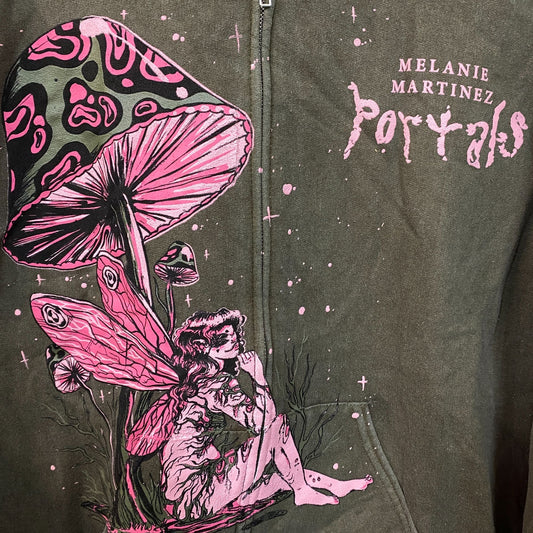 Melanie Martinez Portals Mushroom Fairie Hoodie Zip Up Size Medium