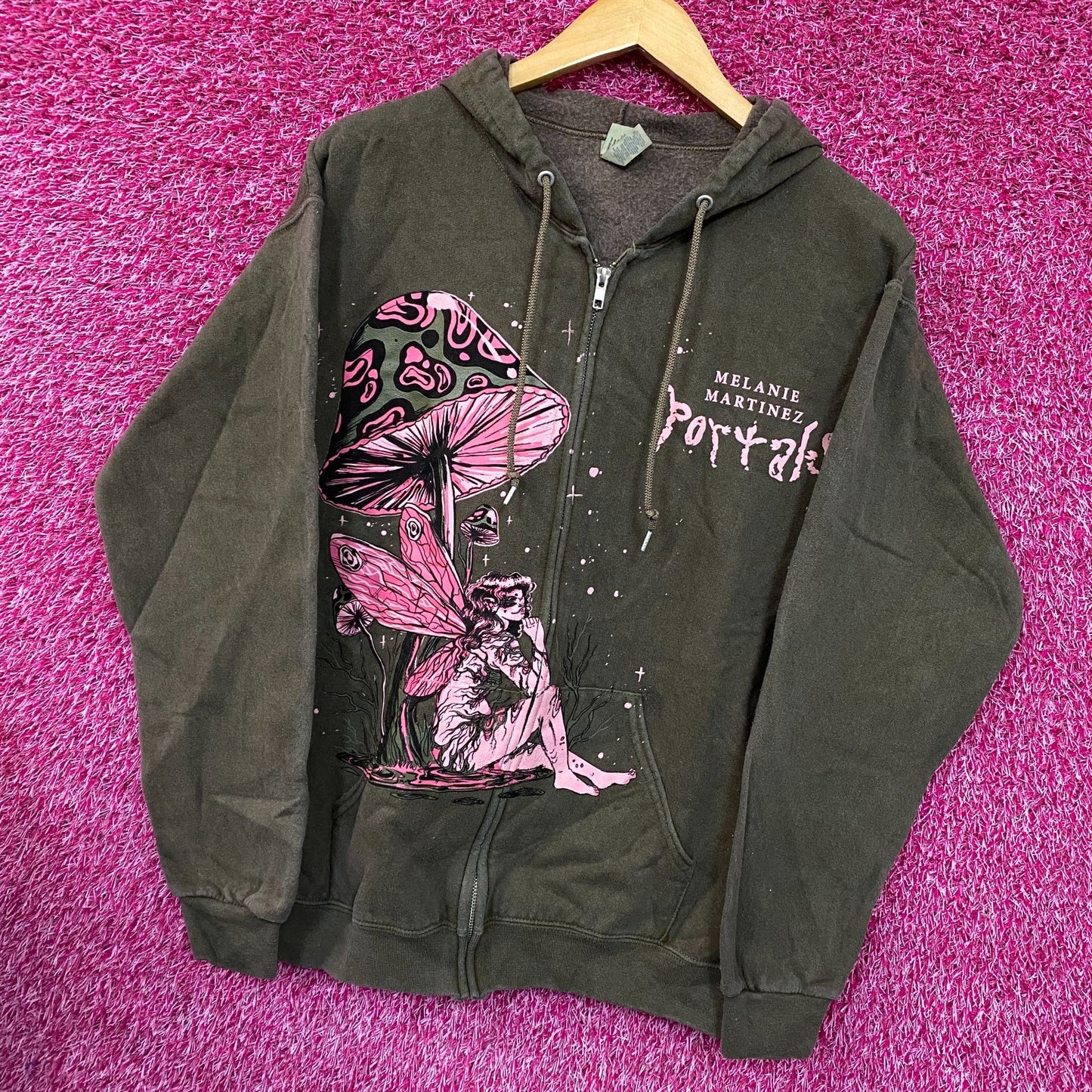 Melanie Martinez Portals Mushroom Fairie Hoodie Zip Up Size Medium