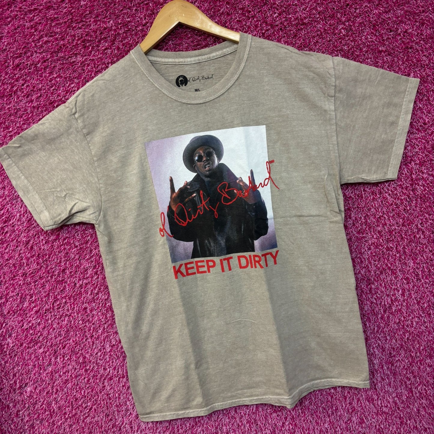 Wutang clan Ol' Dirty Bastard Keep it Dirty rap tee size large