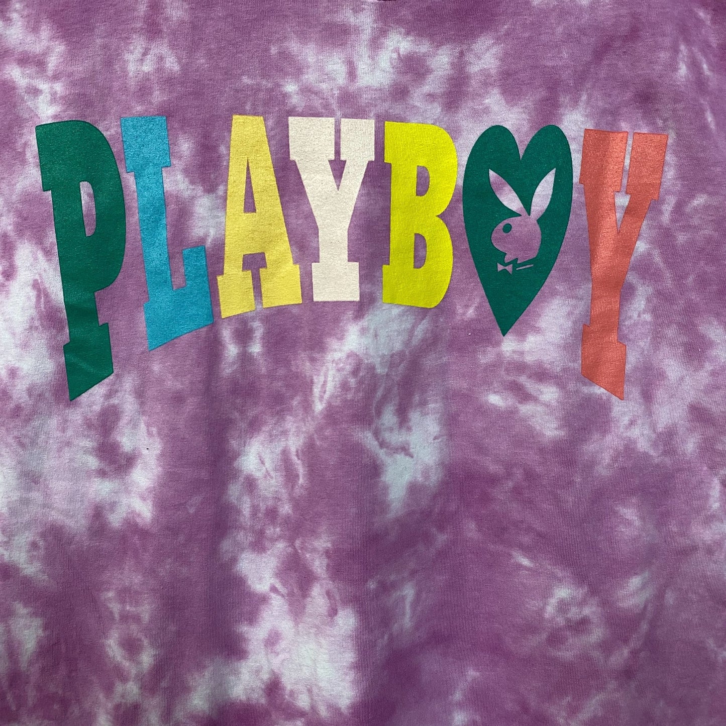 Playboy Colorful Arc Logo Tie-Dye Graphic T-Shirt XL