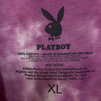 Playboy Colorful Arc Logo Tie-Dye Graphic T-Shirt XL