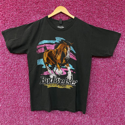 Junk Food Brand Budweiser Clydesdale Graphic T-Shirt Medium