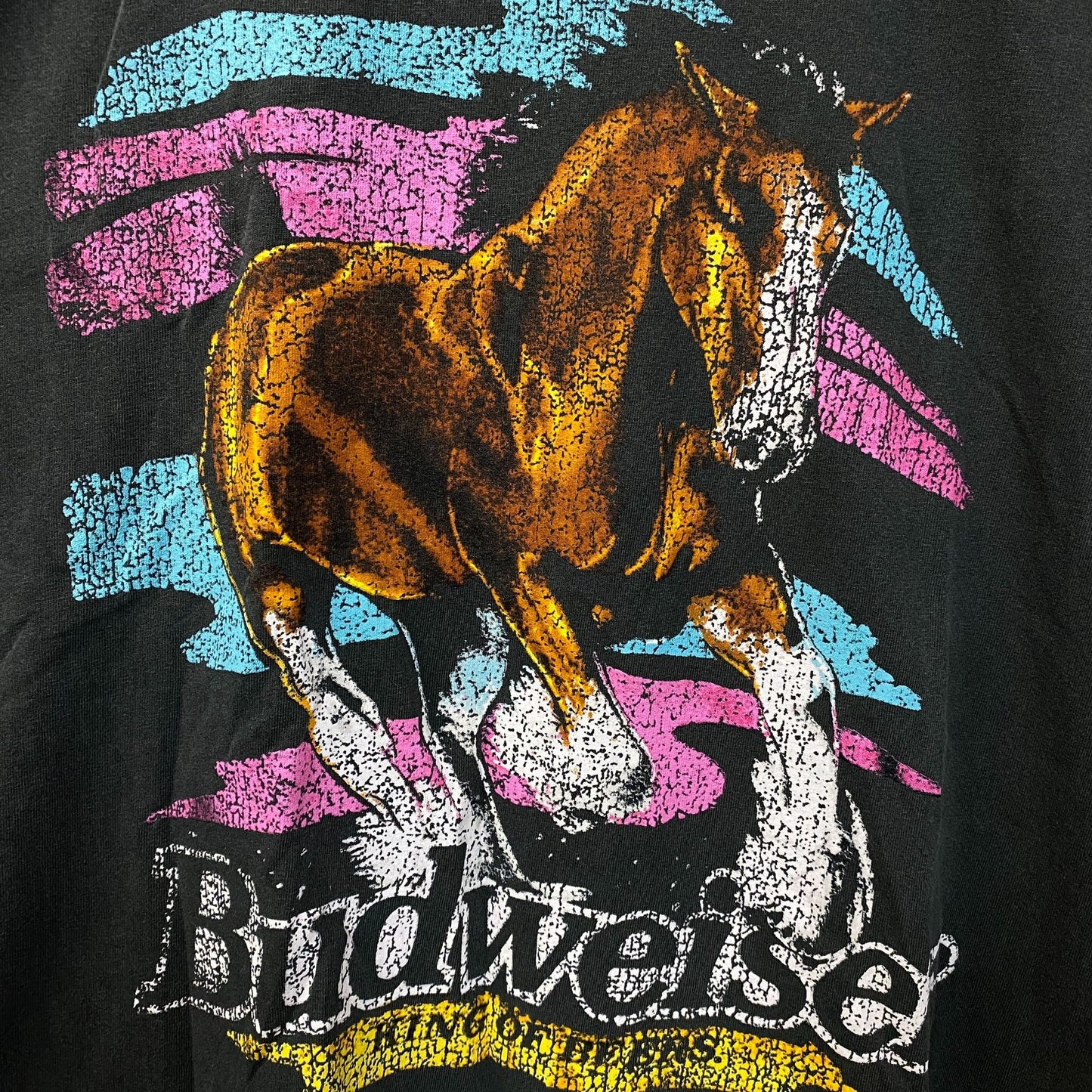 Junk Food Brand Budweiser Clydesdale Graphic T-Shirt Medium