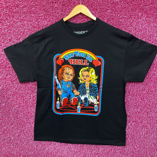 Steven Rhodes Chucky See You In Hell Tarot Card T-Shirt XL